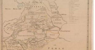 خارطة تاريخية فرنسية تظهر المقاطعات الأرمينية الستة عشر.